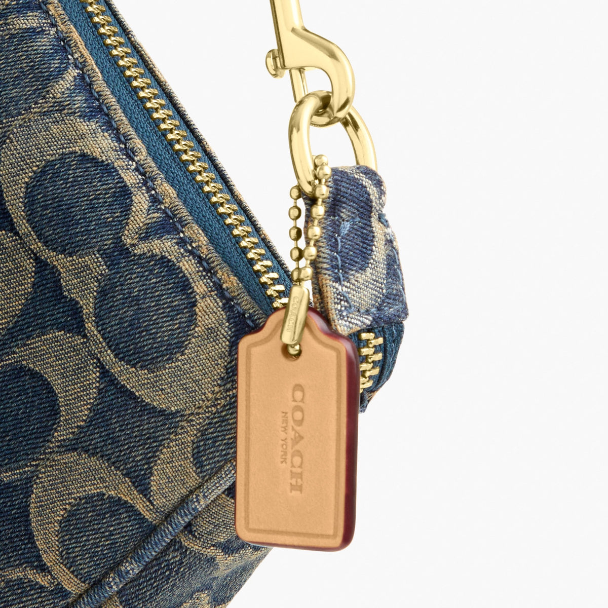 Coach Nolita 19 In Signature Regenerative Cotton Denim - Gold/Denim