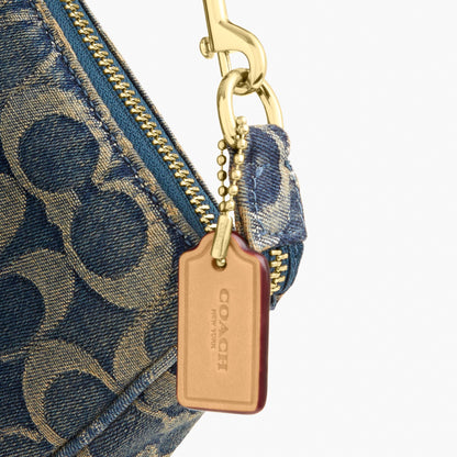 Coach Nolita 19 In Signature Regenerative Cotton Denim - Gold/Denim
