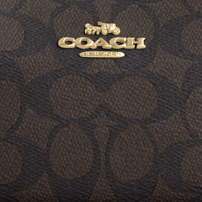 Coach Teri Mini Crossbody Bag In Signature Canvas - Gold/Walnut/Black