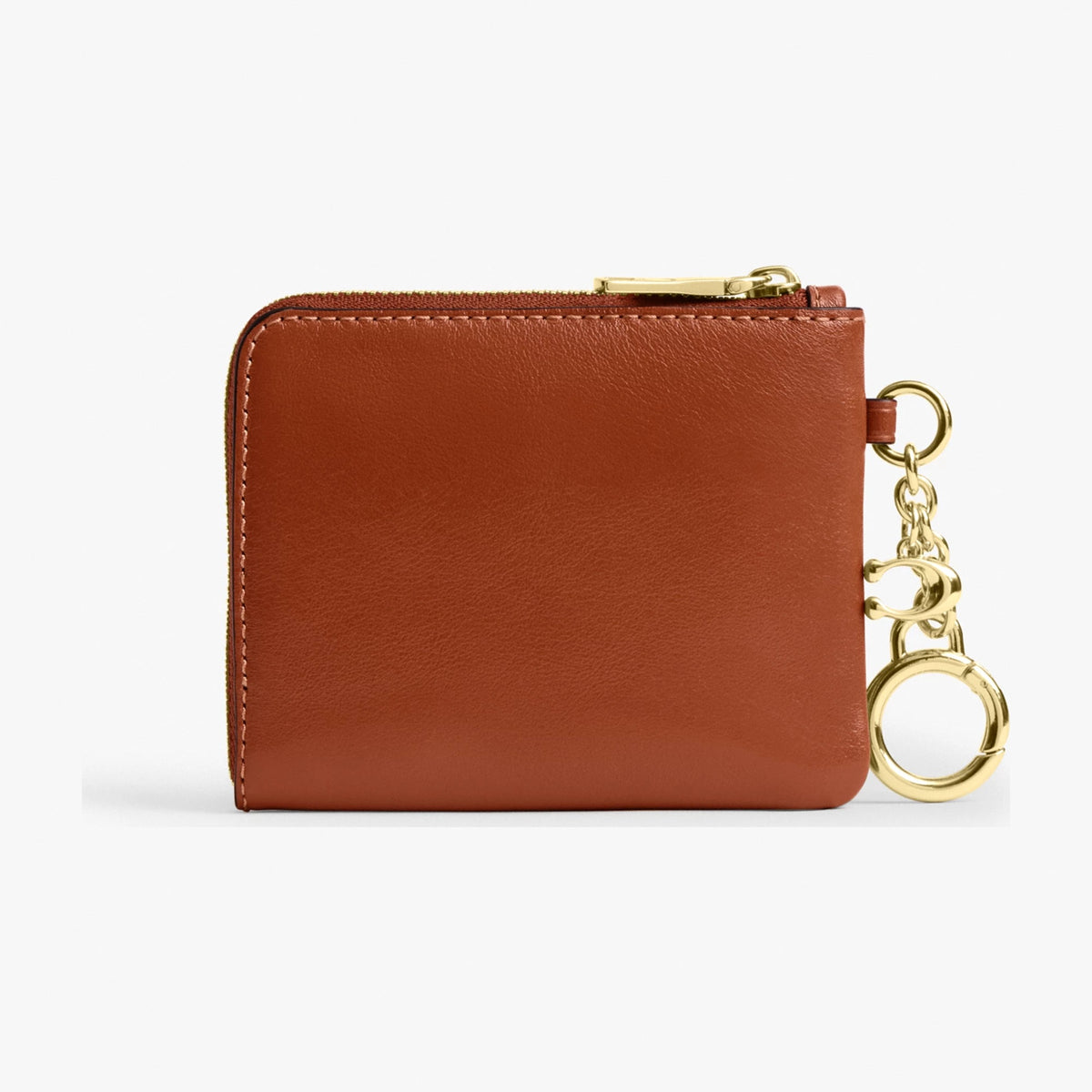 Coach Small Corner Zip Wallet - Gold/Cinnamon