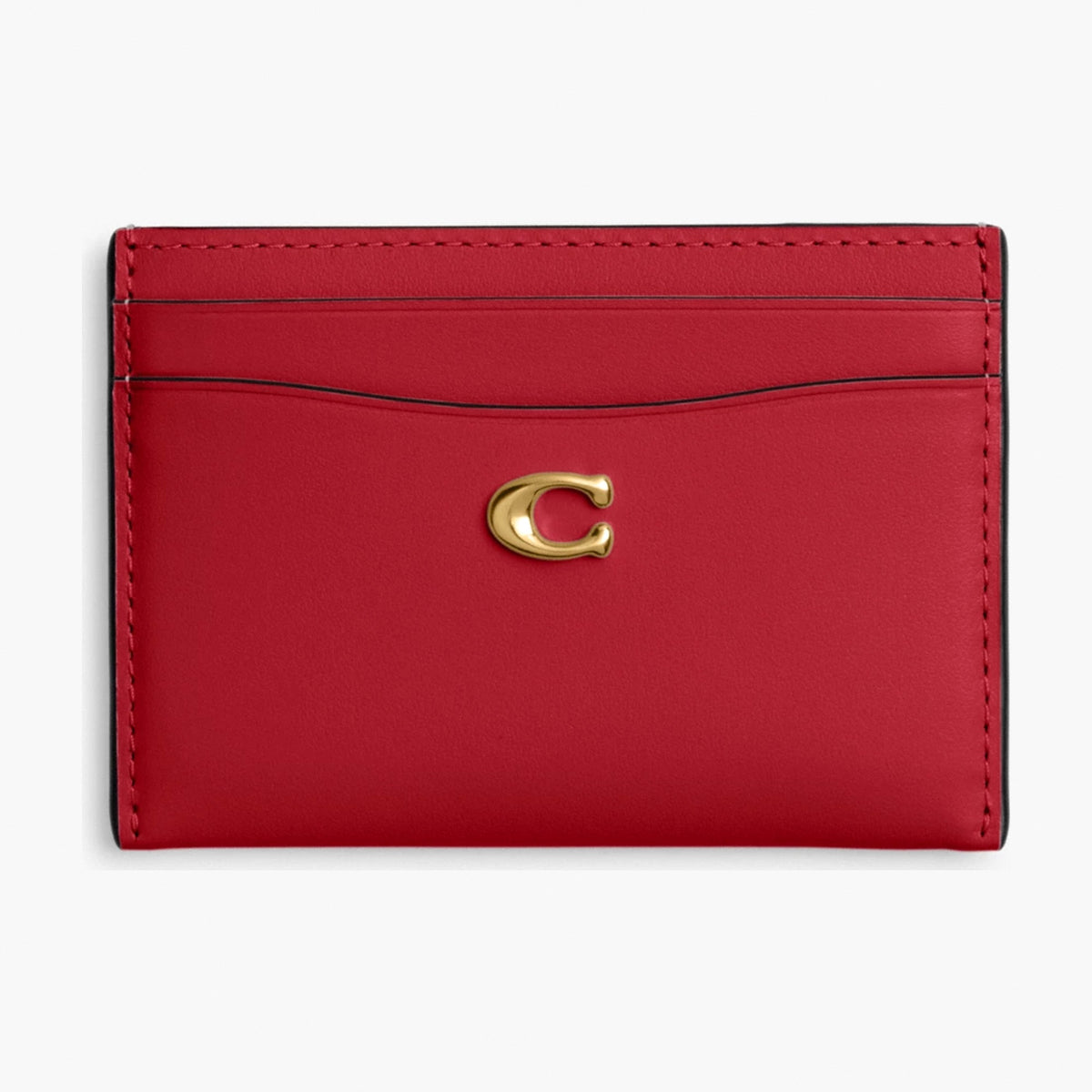 Coach Essential Card Case - Brass/Poppy
