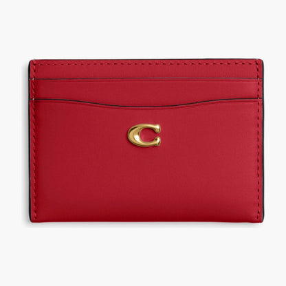 Coach Essential Card Case - Brass/Poppy