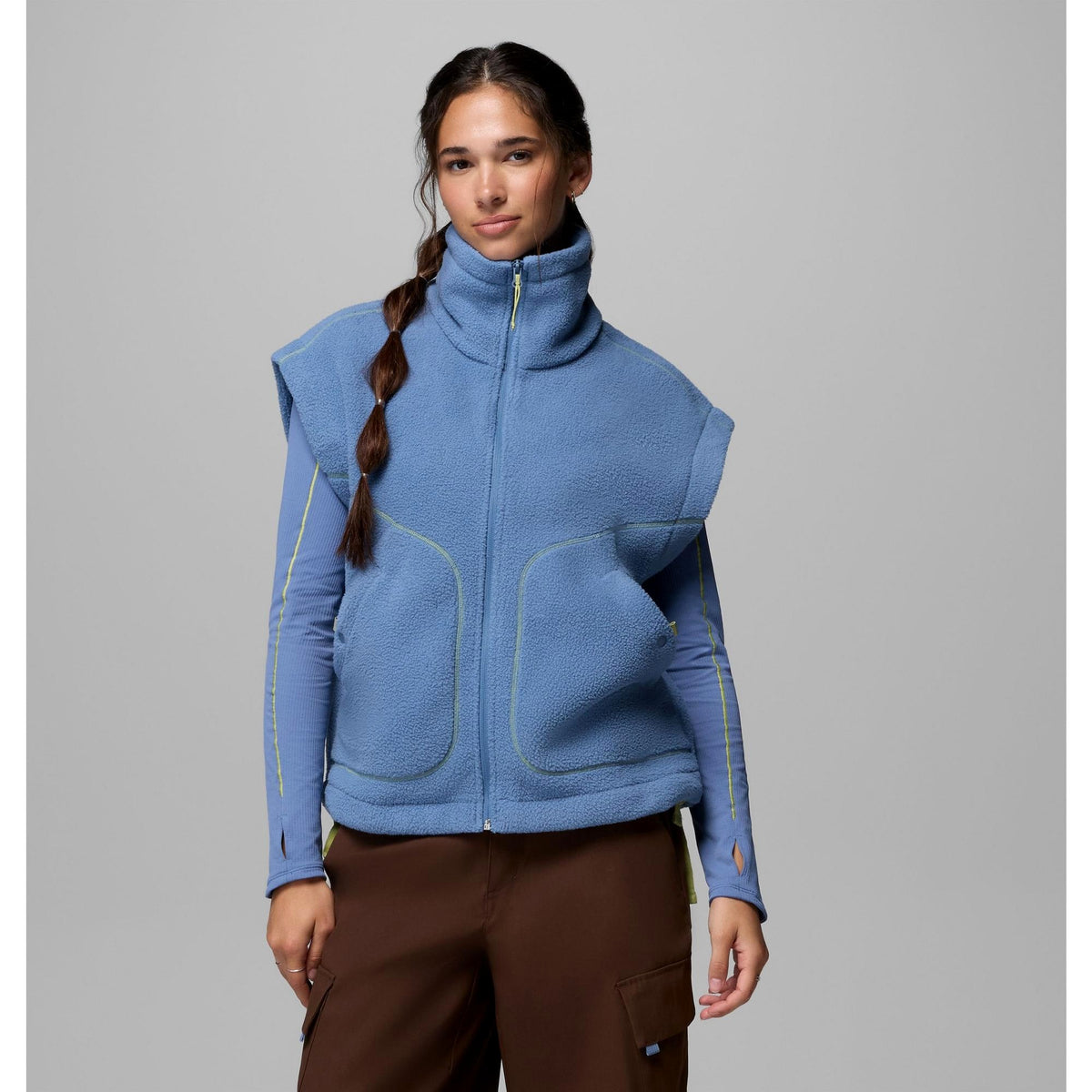 Columbia Women's Misty Moondrift MTR Fleece Relaxed Vest - Bluestone