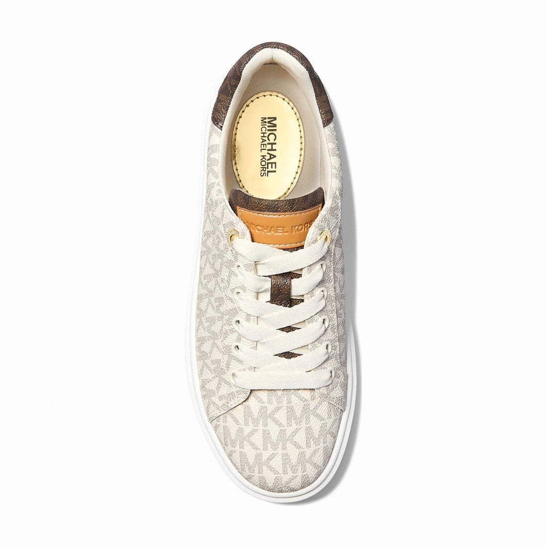 Michael Kors Romey Two-Tone Logo Platform Sneaker - VANILLA