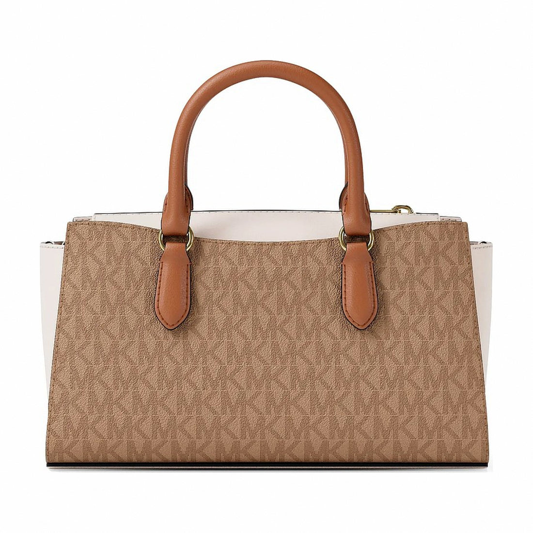Michael Kors Arden Small Color-Block Signature Logo Messenger Bag - CAMEL MLT