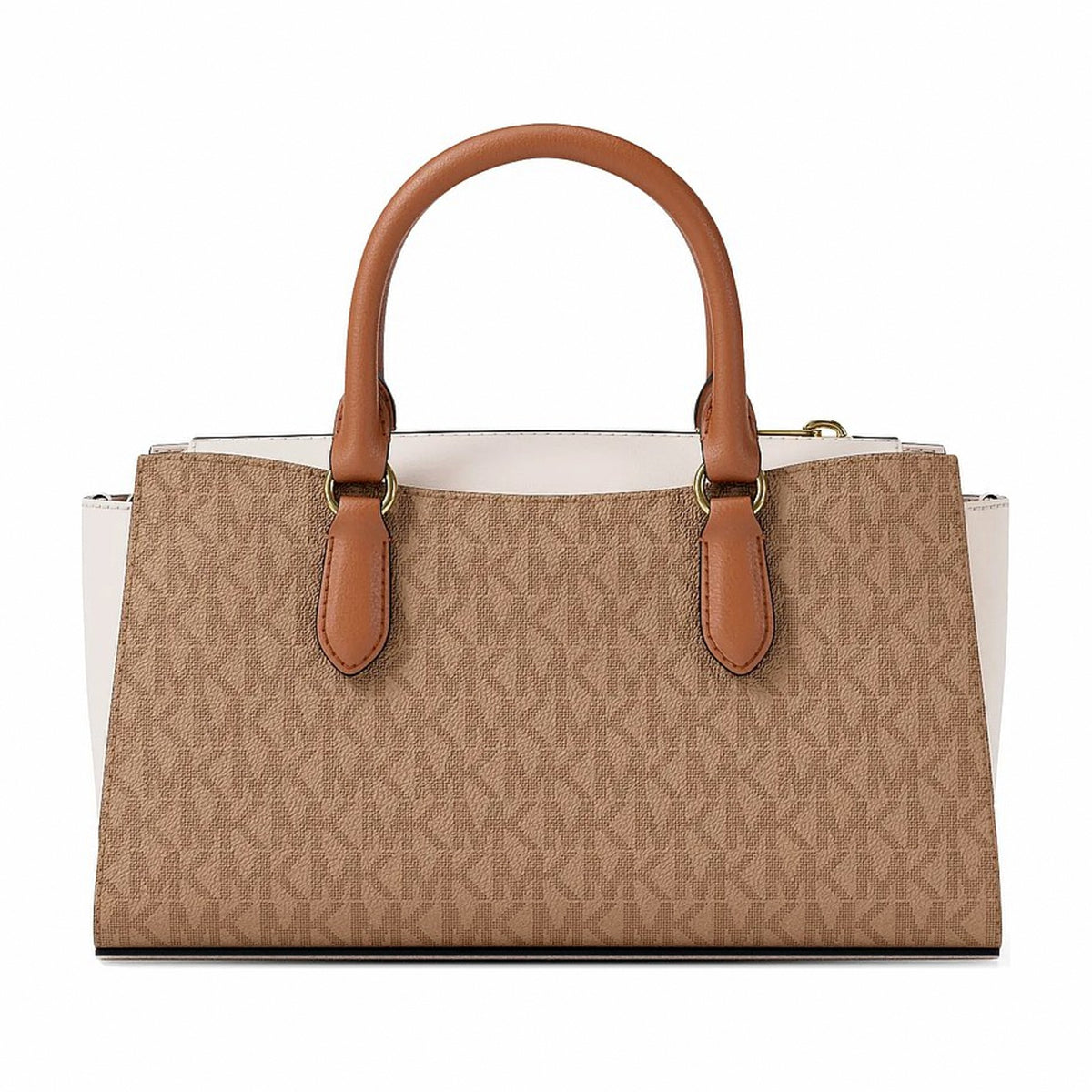 Michael Kors Arden Small Color-Block Signature Logo Messenger Bag - CAMEL MLT