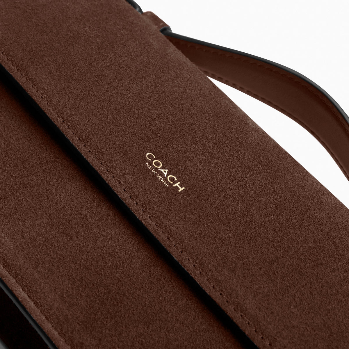 Coach New York Elora Top Handle Crossbody Bag - Brass/Dark Chocolate