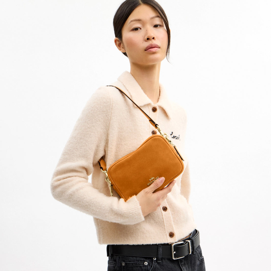 Coach Mini Carey Crossbody Bag - Gold/Marigold