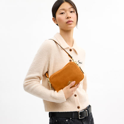 Coach Mini Carey Crossbody Bag - Gold/Marigold
