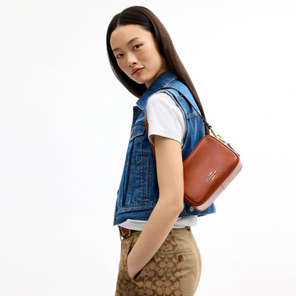 Coach Mini Carey Crossbody Bag - Gold/Cinnamon