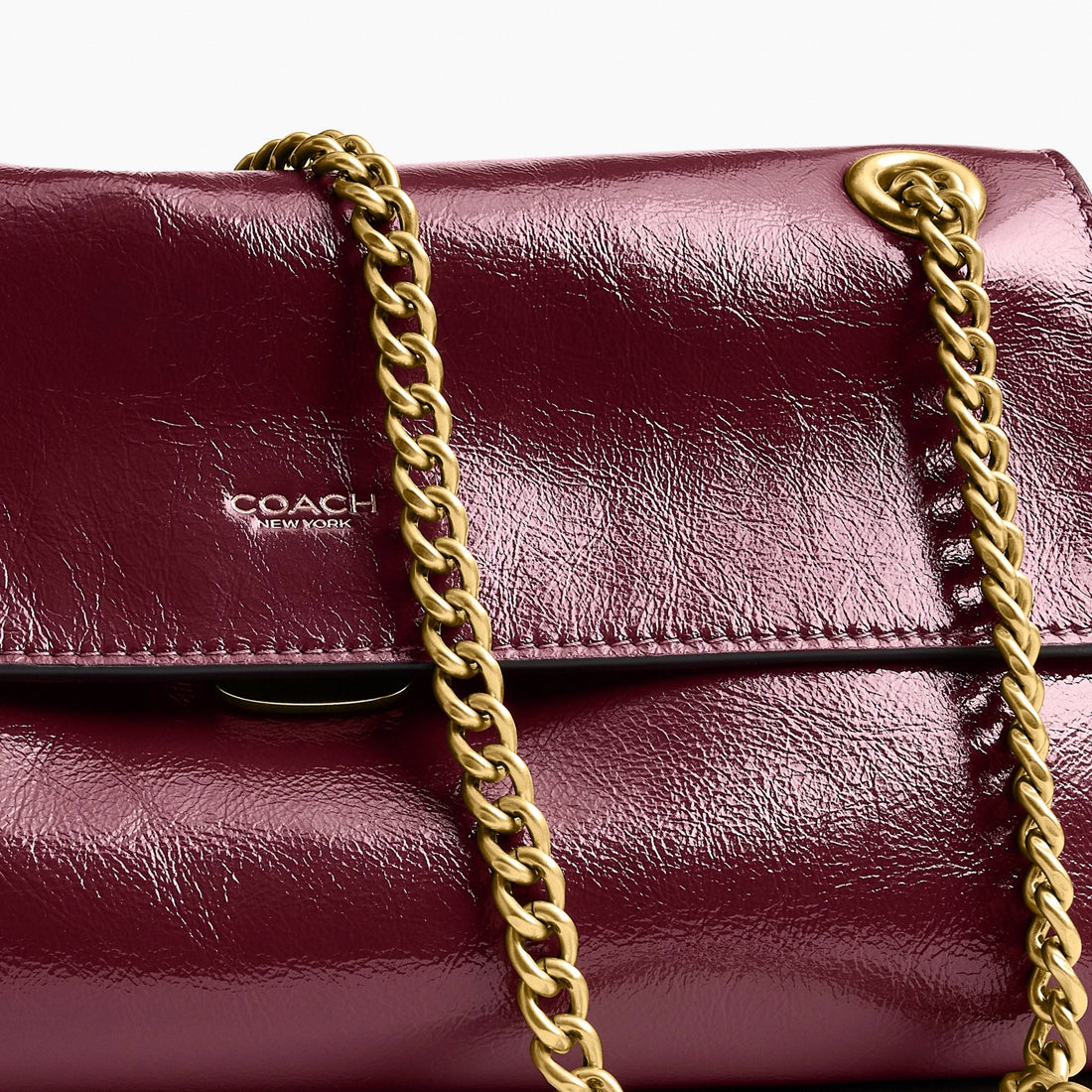 Coach Chelsea Shoulder Bag 26 With Chain - Brass/Dark Cherry