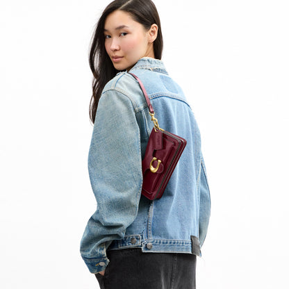 Coach Tabby Shoulder Bag 20 - Brass/Dark Cherry