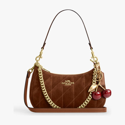 Coach Teri Shoulder Bag With Quilting - Gold/Warm Brown