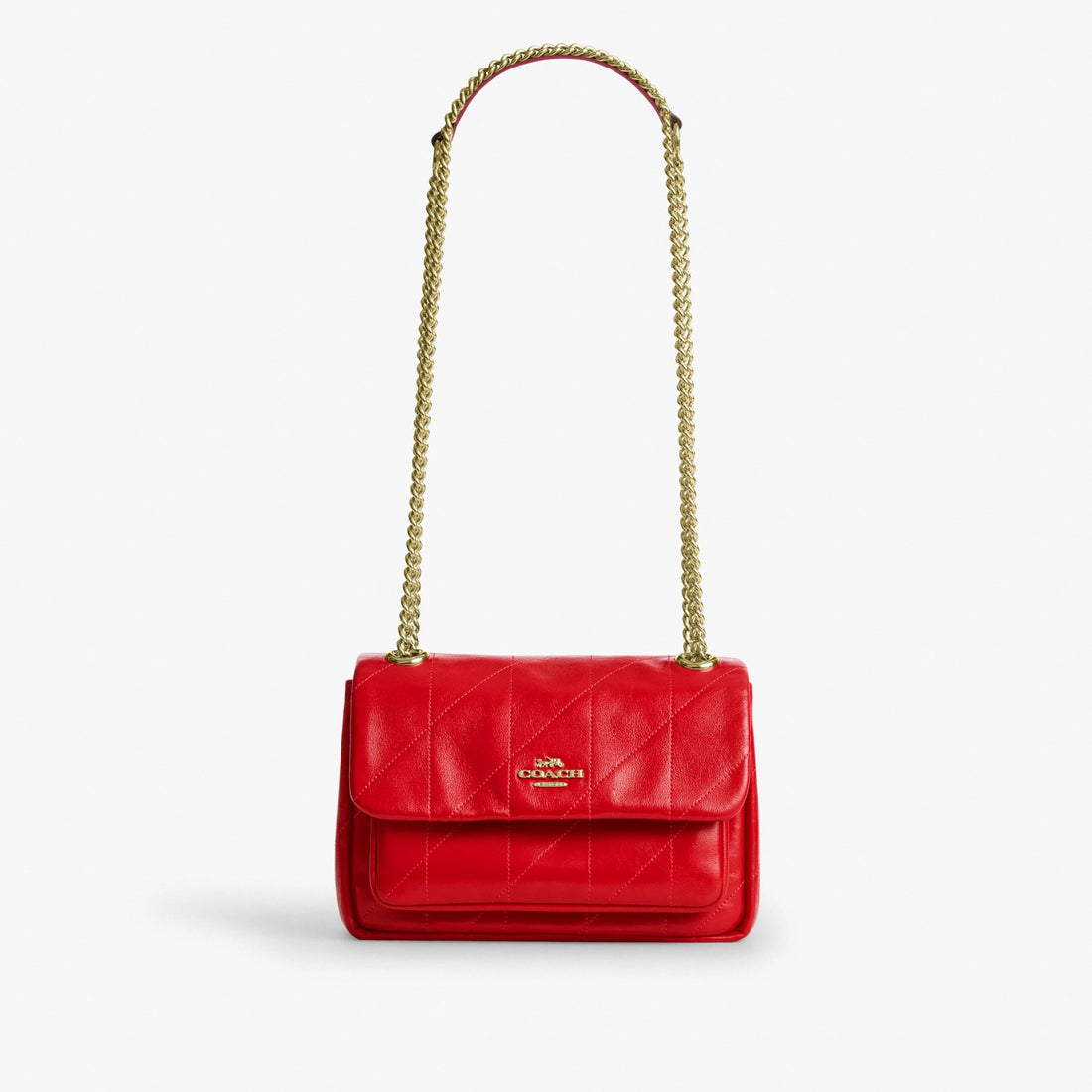 Coach Elodie Crossbody Bag 18 With Quilting - Im/Candy Apple