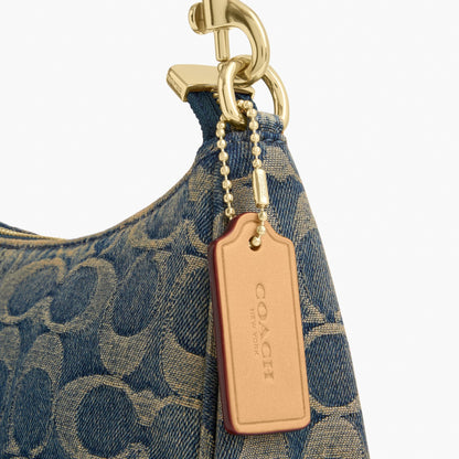 Coach Teri Shoulder Bag In Signature Regenerative Cotton Denim - Gold/Denim