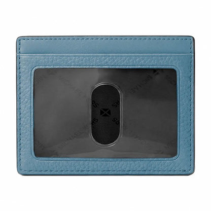 Michael Kors Cooper Pebbled Leather Card Case - DENIM