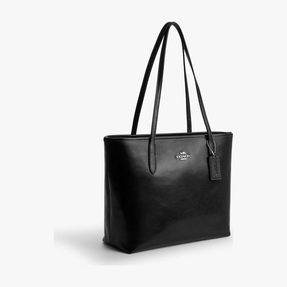 Coach Medium City Tote Bag - Silver/Black