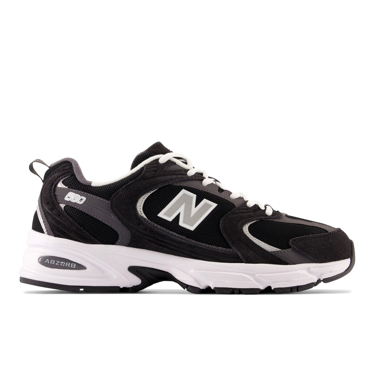 New Balance 530 - BLACK with MAGNET and Silver Metallic