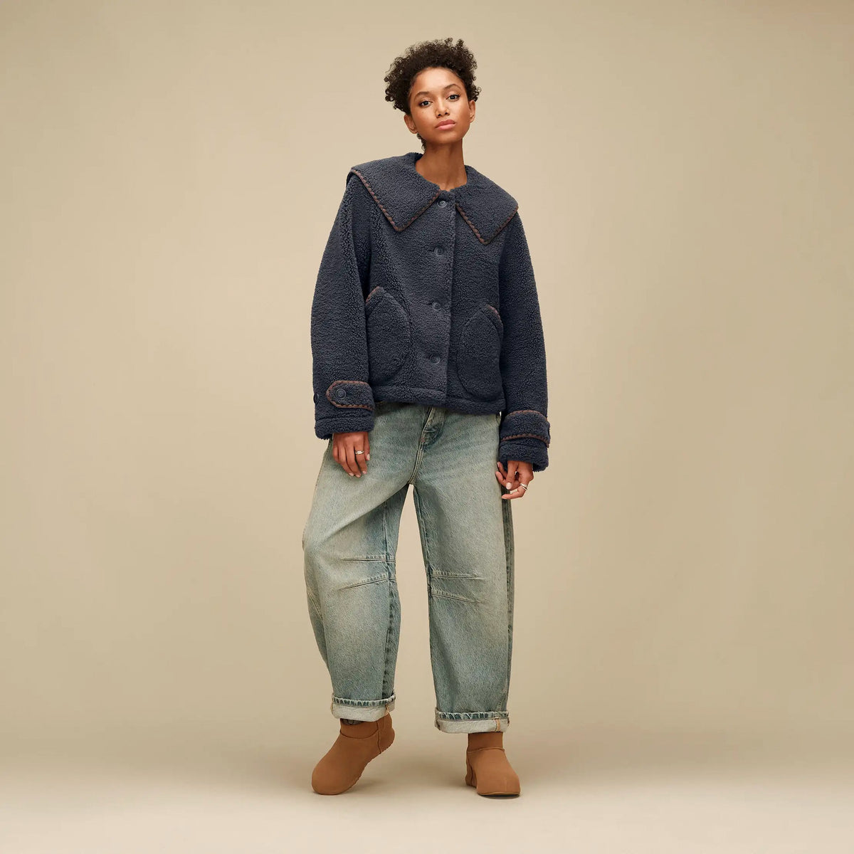 UGG Nikia Collared Jacket - Eve Blue