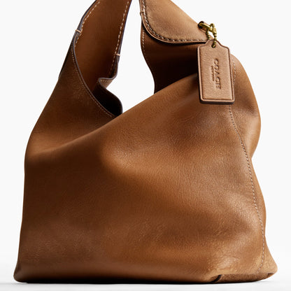 Coach Brooklyn Shoulder Bag 28 In Loved Leather - Brass/Honey Brown