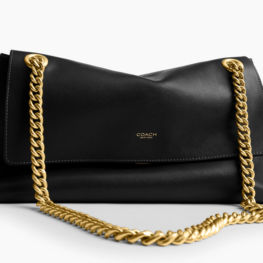 Coach Chelsea Shoulder Bag 30 With Chain - Brass/Black