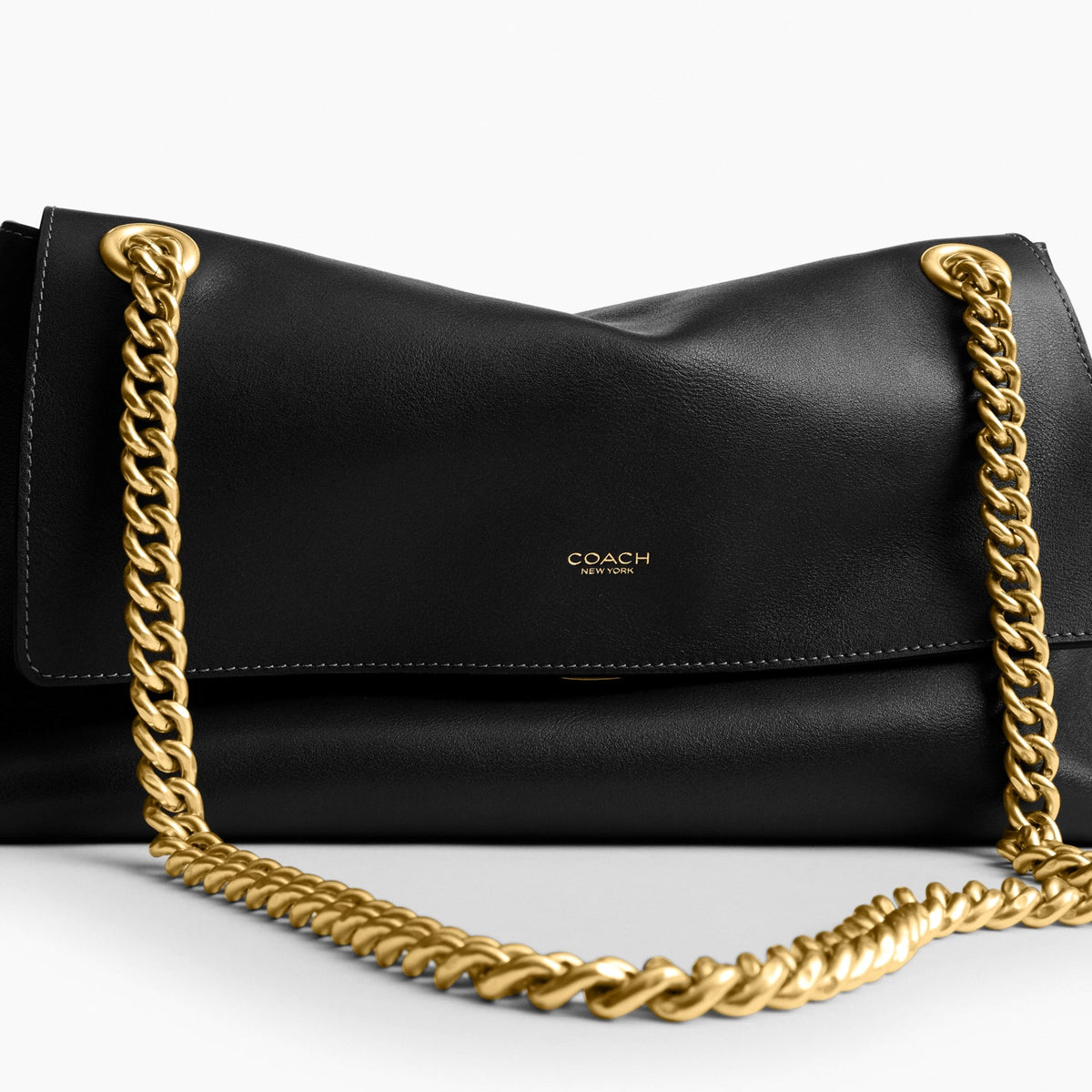 Coach Chelsea Shoulder Bag 30 With Chain - Brass/Black