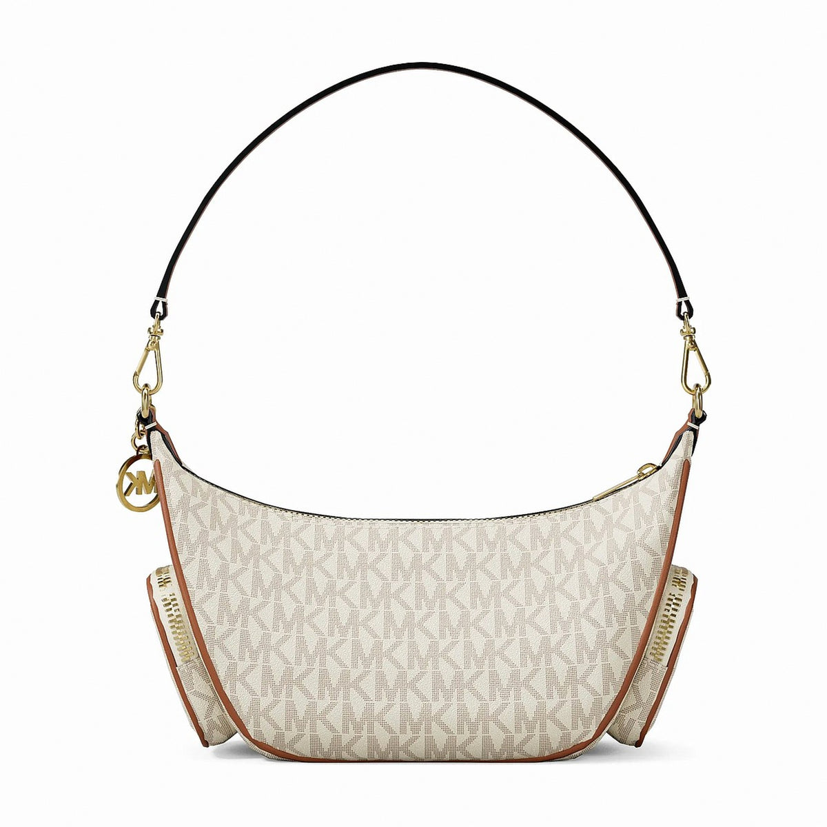 Michael Kors Merritt Small Signature Logo Convertible Shoulder Bag - VANILLA