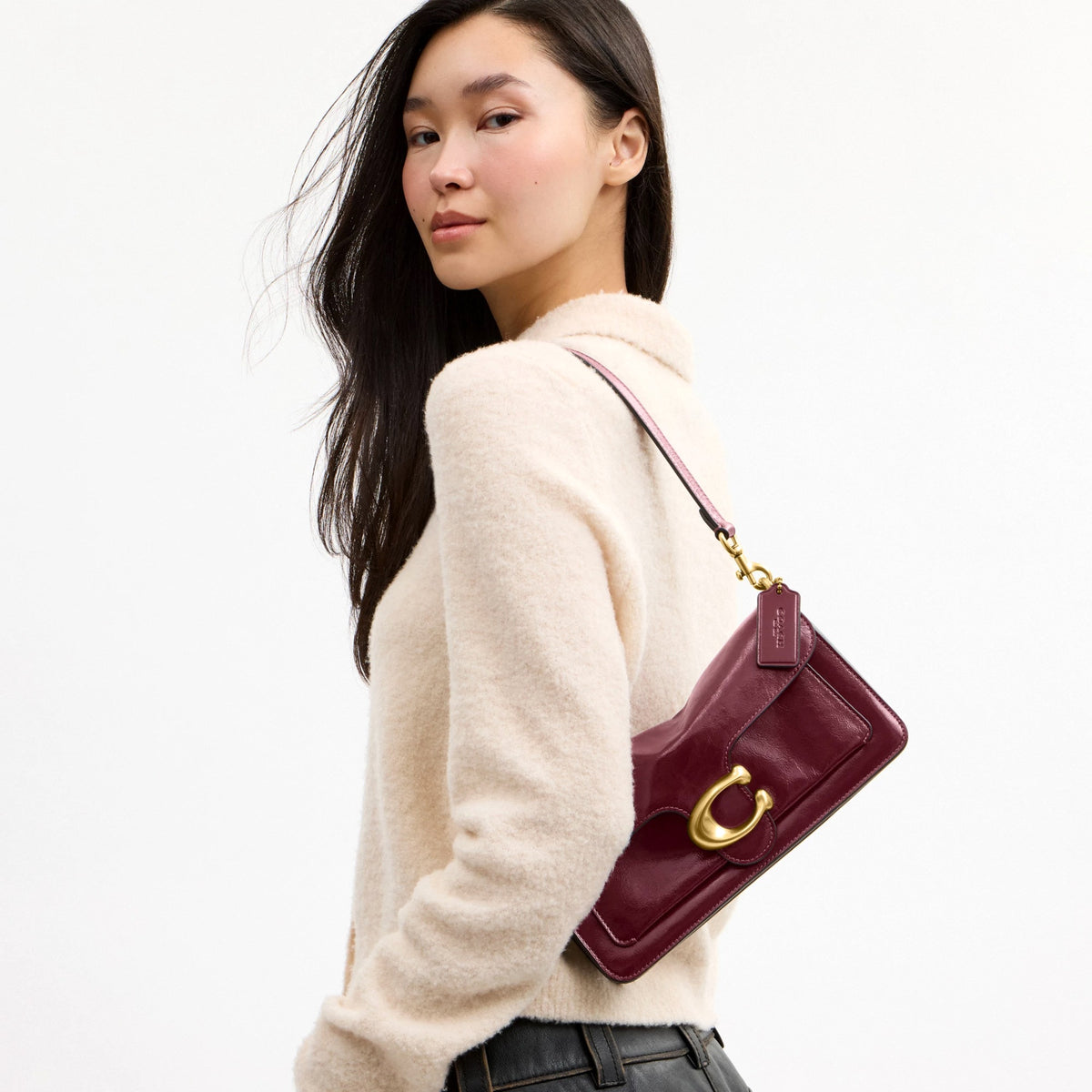 Coach Tabby Shoulder Bag 26 - Brass/Dark Cherry