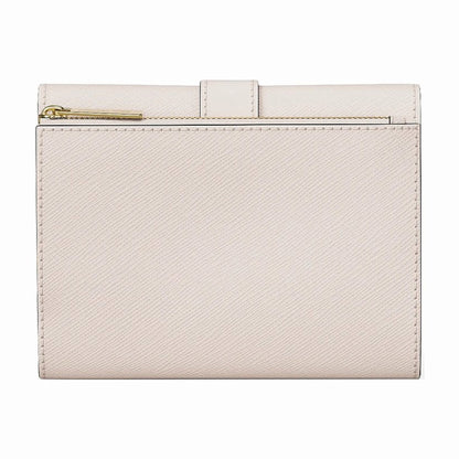 Michael Kors Greenwich Medium Saffiano Leather Trifold Wallet - LT CREAM