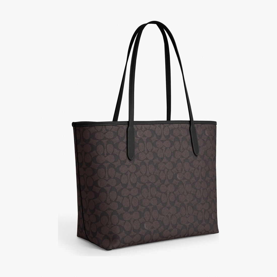 Coach City Tote Bag In Signature Canvas - Gold/Walnut/Black