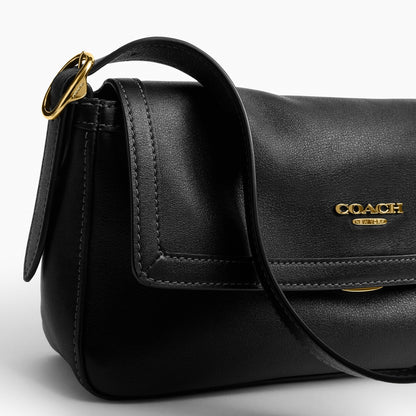 Coach Etta Small Flap Shoulder Bag - Gold/Black