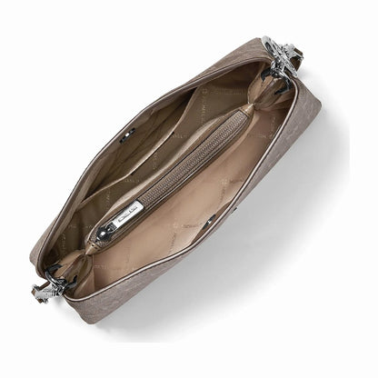 Michael Kors Christina Small Signature Logo Crossbody Bag - MUSHROOM
