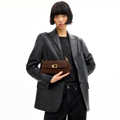 Coach Jet Shoulder Bag - Brass/Dark Chocolate