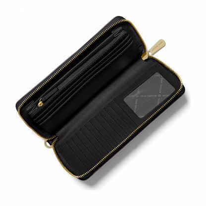 Michael Kors Jet Set Travel Large Pebbled Leather Wristlet - BLACK