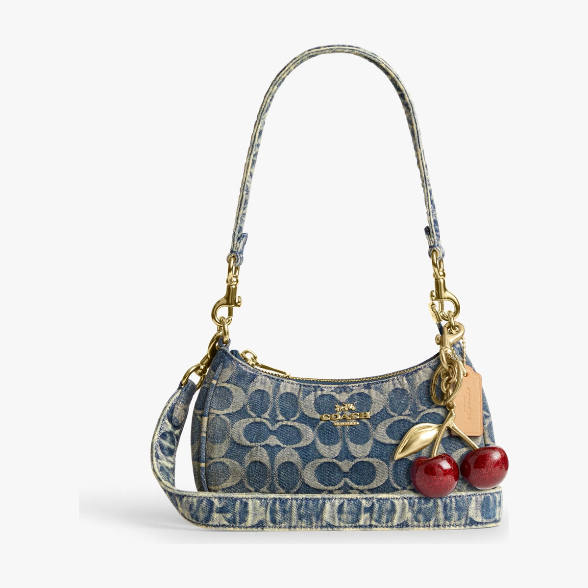 Coach Teri Mini Crossbody Bag In Signature Regenerative Cotton Denim - Gold/Denim