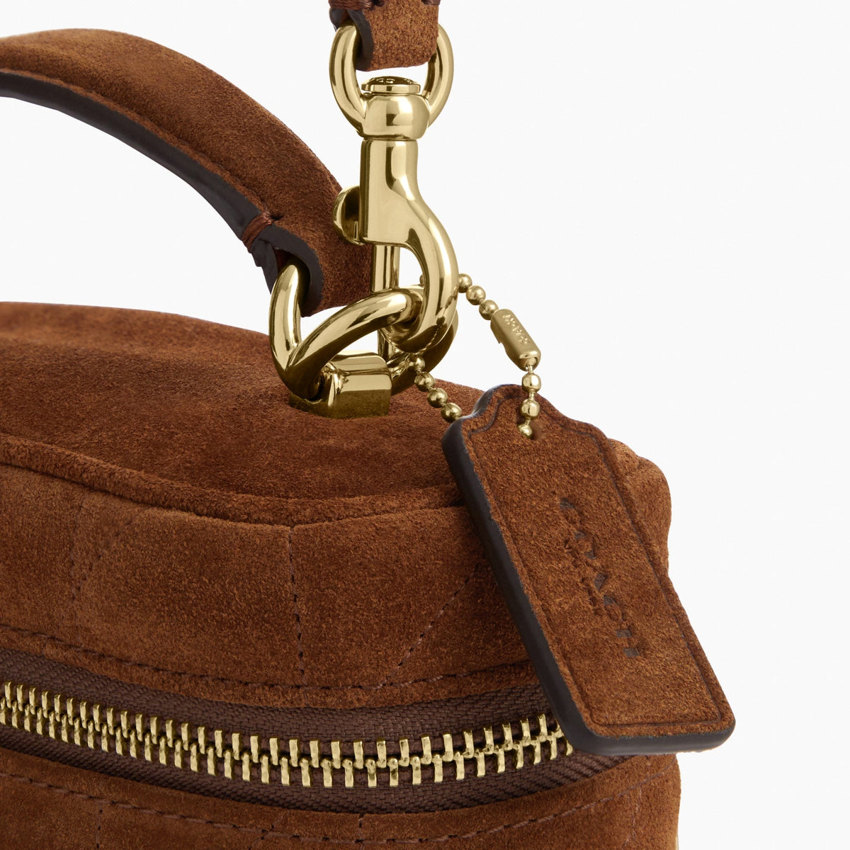 Coach Rainer Crossbody Bag 18 With Quilting - Gold/Warm Brown