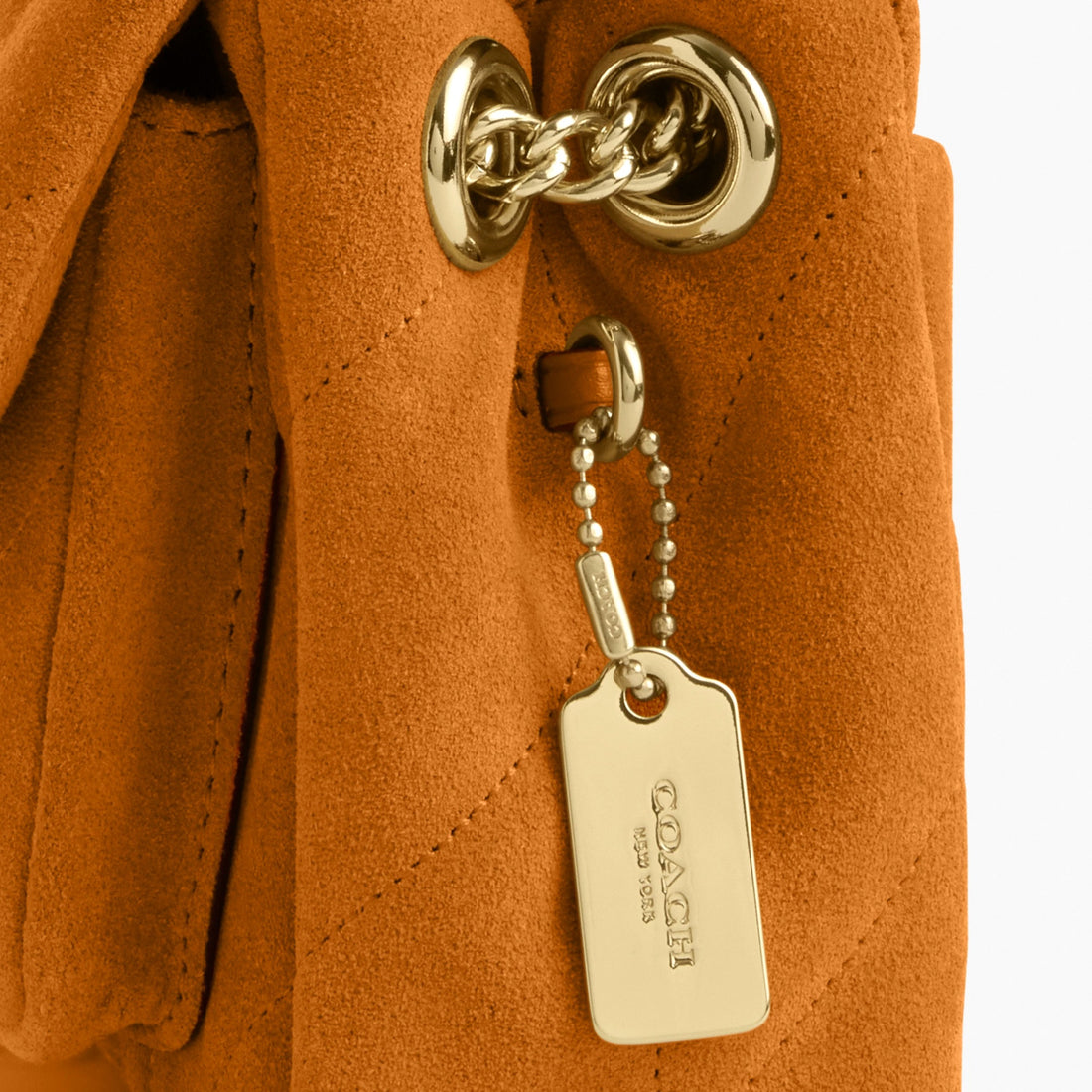 Coach Elodie Crossbody Bag 18 With Quilting - Gold/Marigold