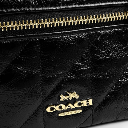 Coach Rainer Crossbody Bag 18 With Quilting - Gold/Black