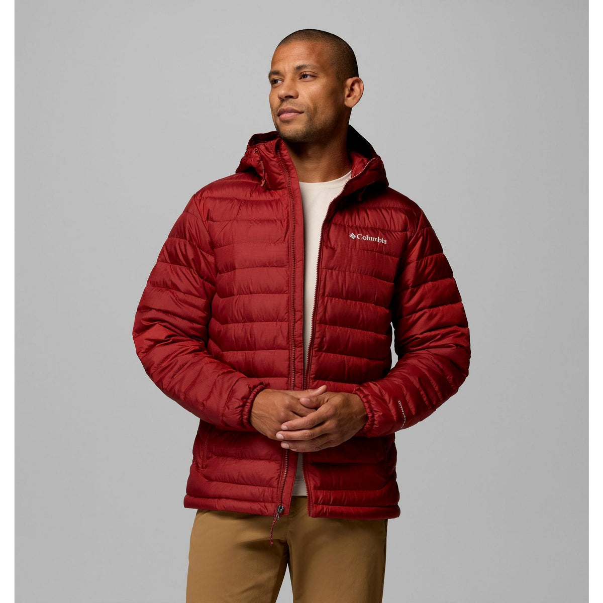 Columbia Men's Powder Lite II Hooded Jacket - Red Oxide Ripstop
