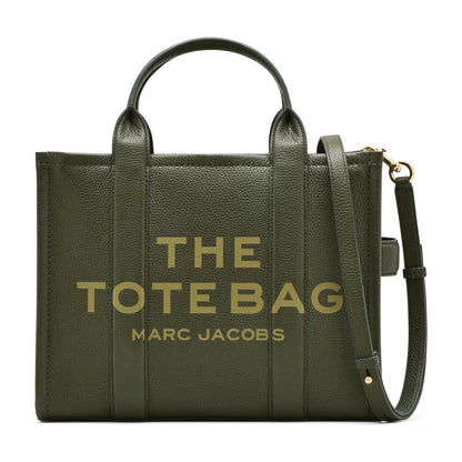 Marc Jacobs The Leather Medium Tote Bag - FOREST