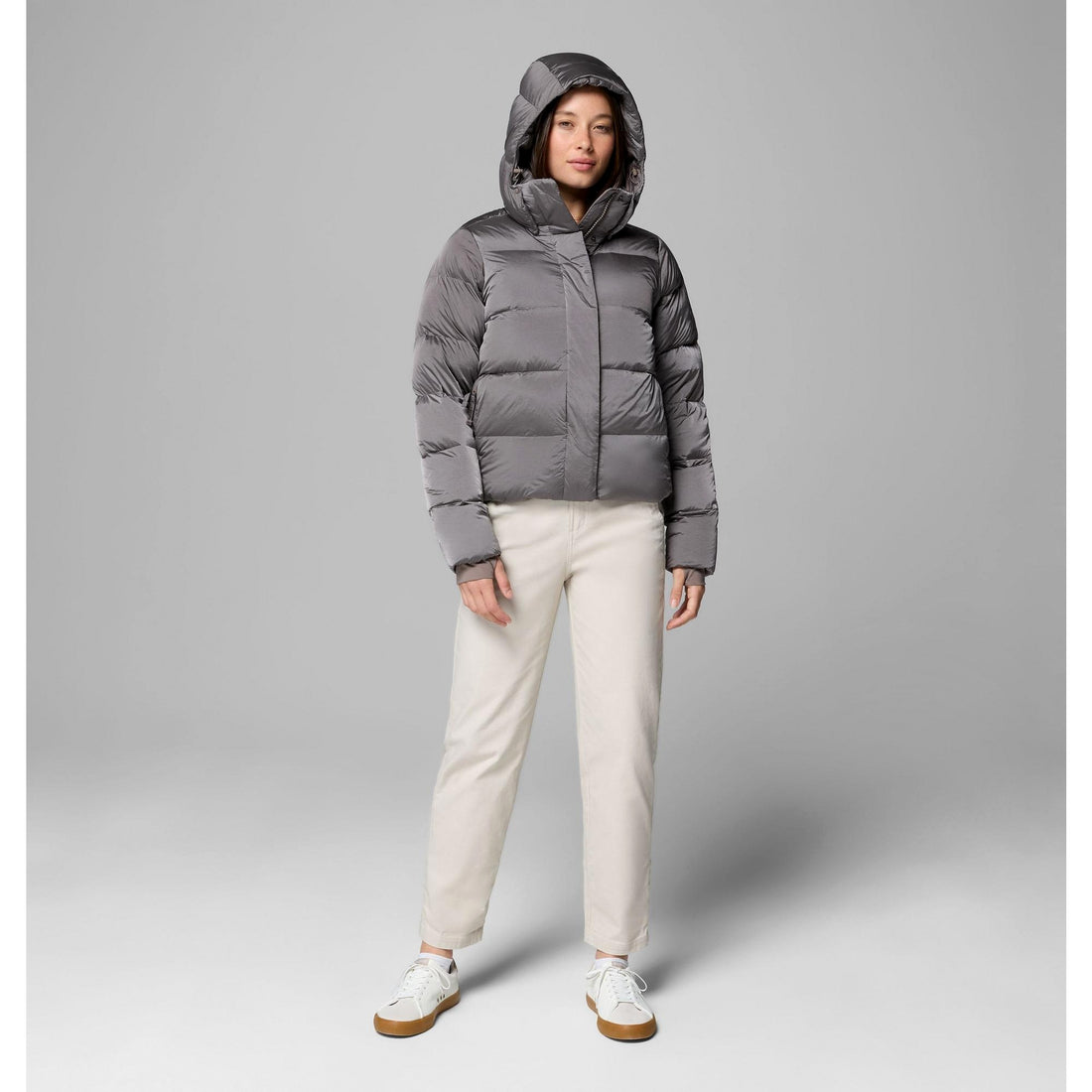 Columbia Women's Amaze Puff Hooded Jacket - Iron High Shine