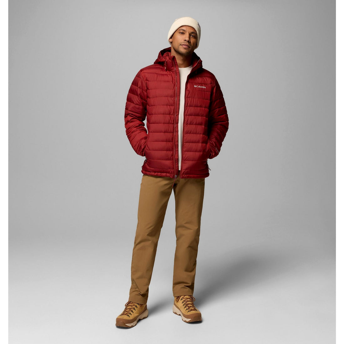 Columbia Men's Powder Lite II Hooded Jacket - Red Oxide Ripstop