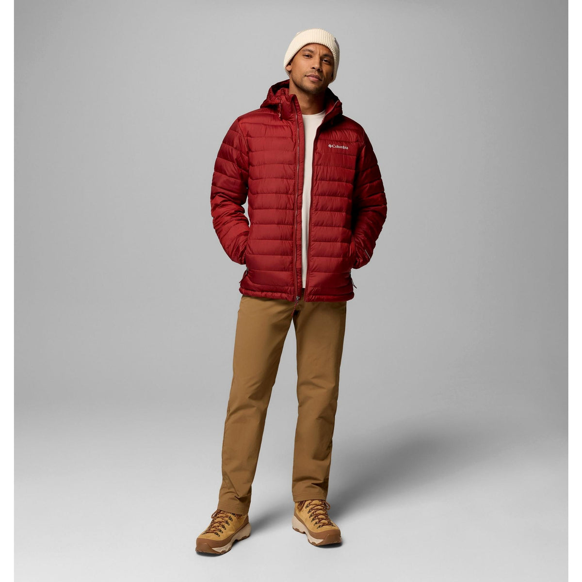 Columbia Men's Powder Lite II Hooded Jacket - Red Oxide Ripstop