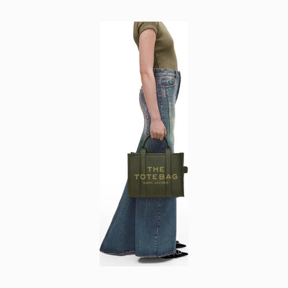 Marc Jacobs The Leather Medium Tote Bag - FOREST