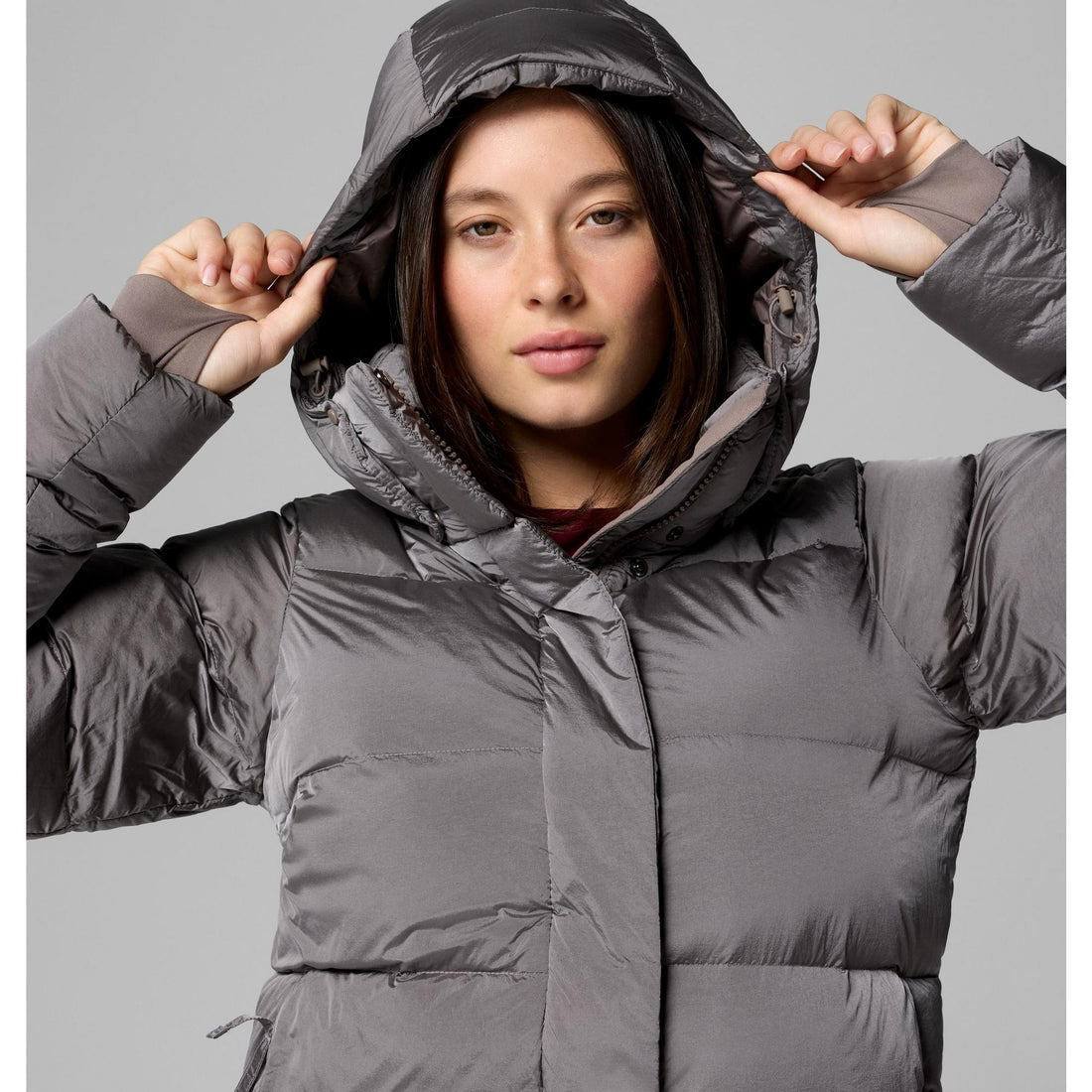 Columbia Women's Amaze Puff Hooded Jacket - Iron High Shine