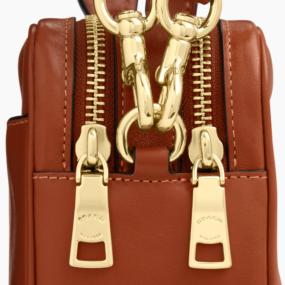 Coach Mini Carey Crossbody Bag - Gold/Cinnamon