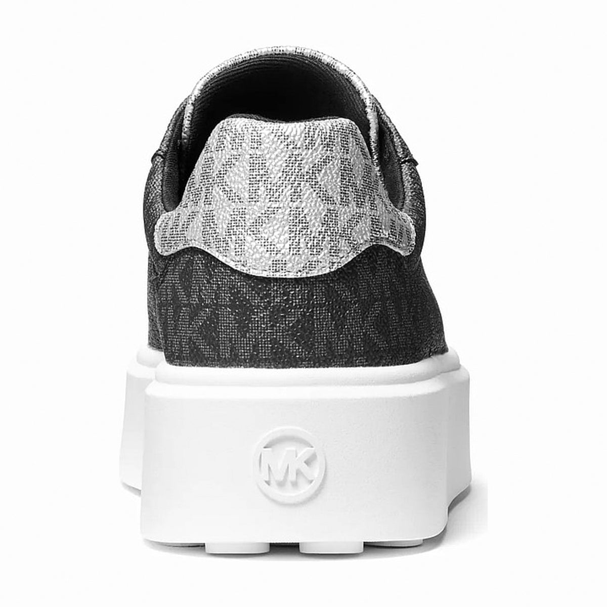 Michael Kors Romey Metallic Two-Tone Signature Logo Platform Sneaker - BLACK
