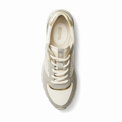 Michael Kors Remy Mixed-Media Trainer - VANILLA COMBO