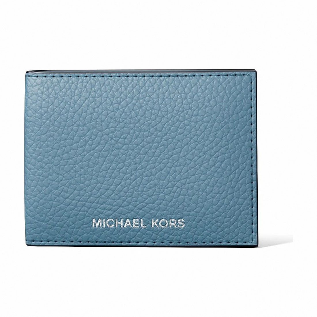 Michael Kors Cooper Pebbled Leather Billfold Wallet With Passcase - DENIM