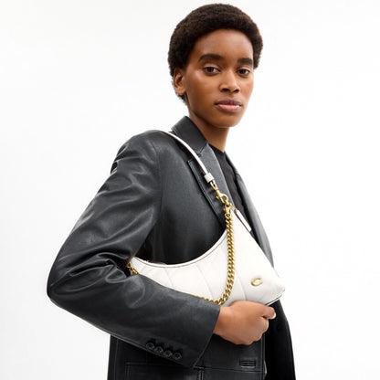Coach Juliet Shoulder Bag 25 With Quilting - Brass/Chalk